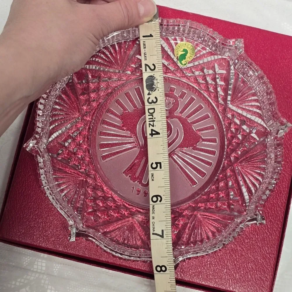 Waterford Crystal Songs of Christmas 4th Edition Joy to the World 1999 Plate NEW